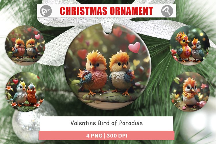 Christmas Ornaments Valentine Bird Paradise