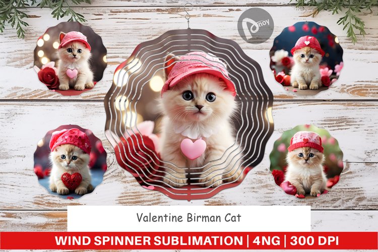 Wind Spinner Valentine Birman Cat