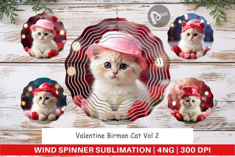 Wind Spinner Valentine Birman Cat