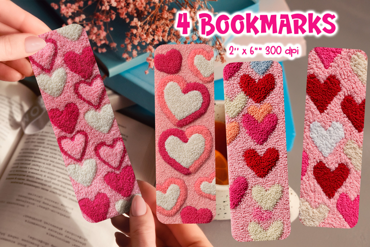 Valentine’s Day Bookmark | Latch Hook Yarn Love Letters