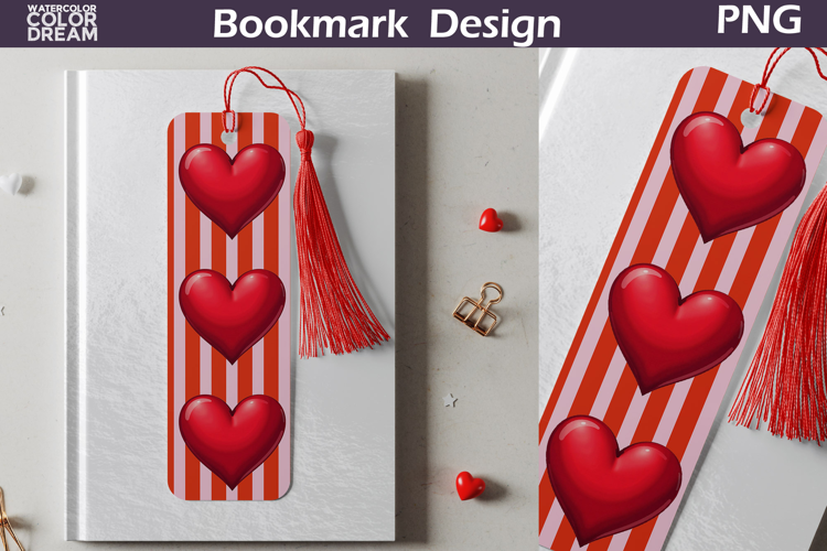 Valentine Bookmark | Valentines Day Heart Bookmark