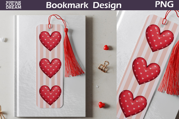 Valentine Bookmark | Valentines Day Heart Bookmark