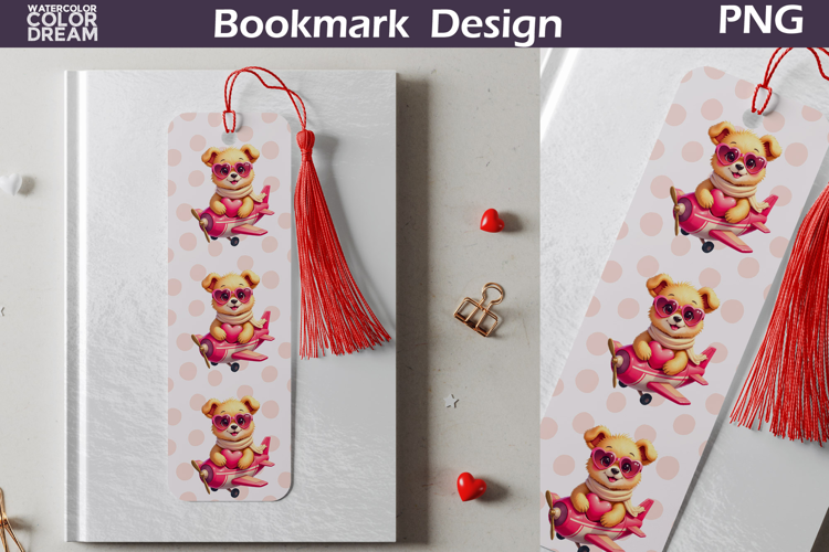Valentine Bookmark | Dog Valentines Day Heart Bookmark