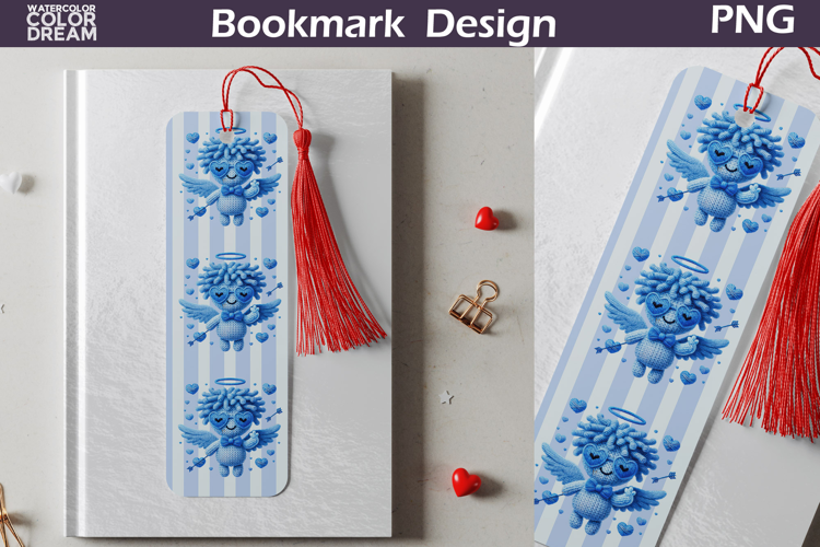 Valentine Bookmark | Cupid Valentines Day Heart Bookmark