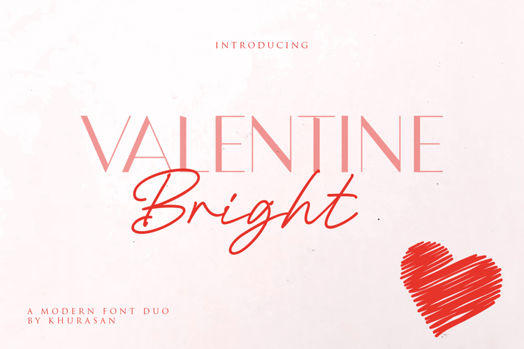Valentine Bright Font Duo