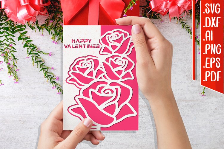 Happy Valentines card 5 svg dxf eps ai png pdf