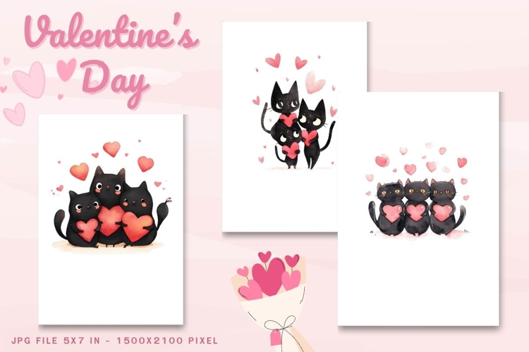 Valentine Day Card Flower Love Heart Greeting Printable Card