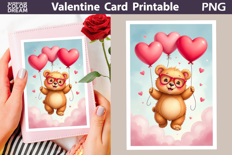 Bear Heart Valentine Card | Happy Valentines Day
