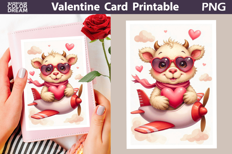 Cow Heart Valentine Card | Happy Valentines Day