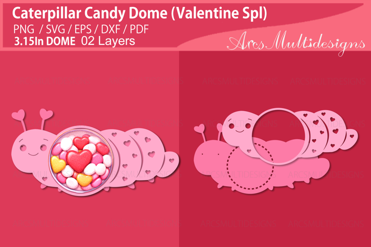 Cute Caterpillar candy dome