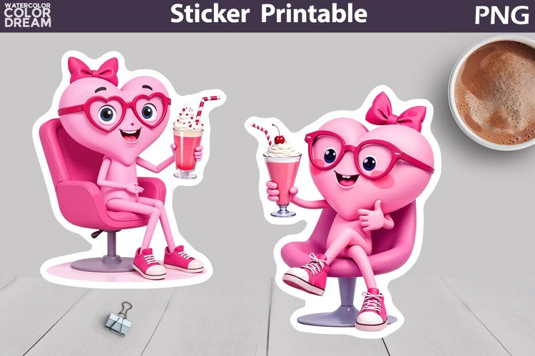 Pink Heart Clipart Image 9