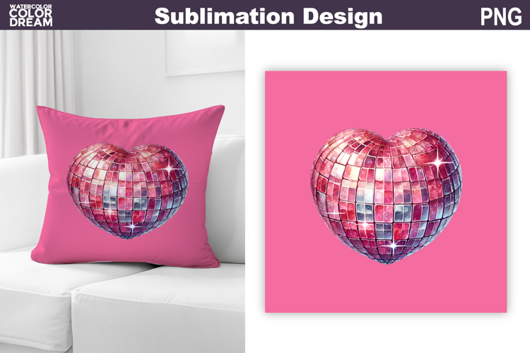 Valentine Pillow Design | Heart Sublimation