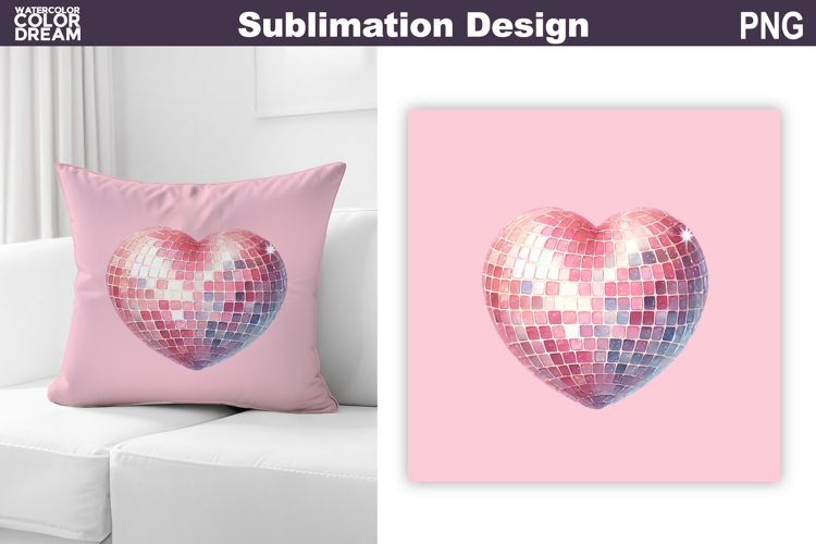 Valentine Pillow Design | Heart Sublimation