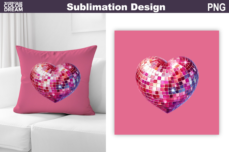 Valentine Pillow Design | Heart Sublimation