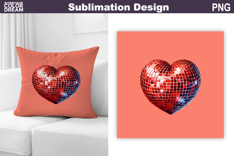 Valentine Pillow Design | Heart Sublimation
