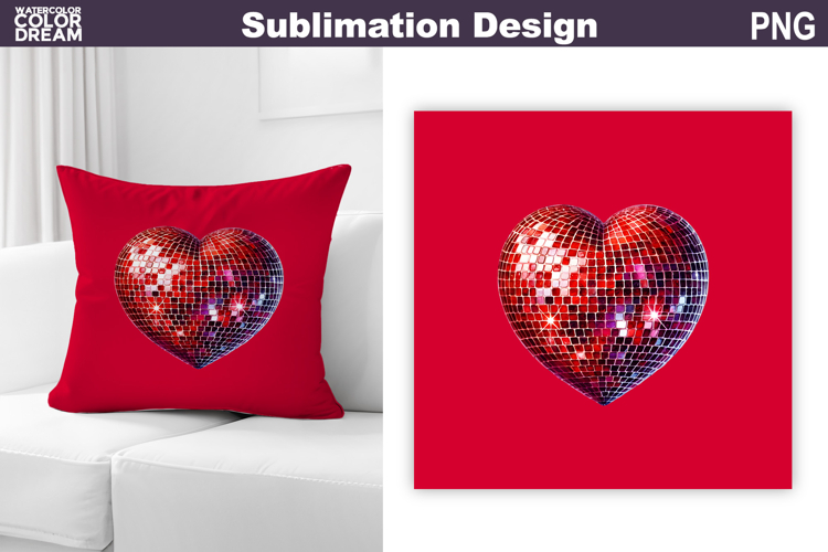 Valentine Pillow Design | Heart Sublimation