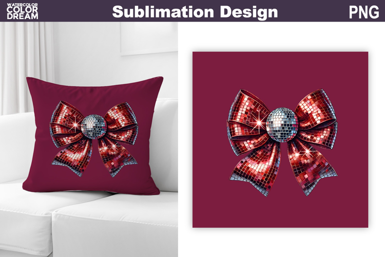Valentine Pillow Design | Bow Sublimation
