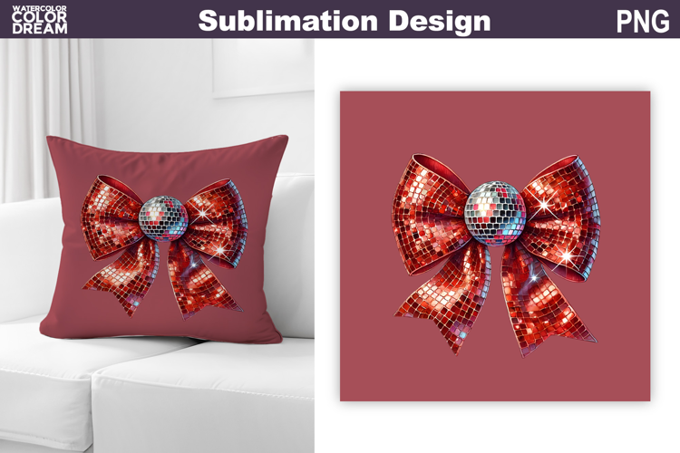 Valentine Pillow Design | Bow Sublimation