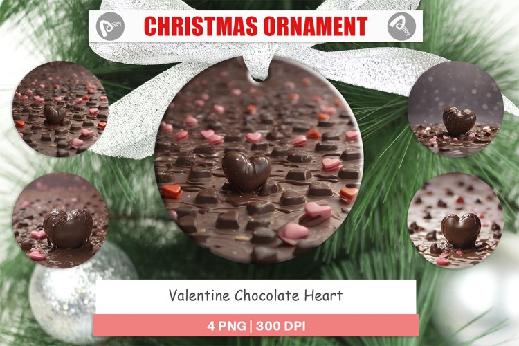 Christmas Ornaments Valentine Chocolate Heart