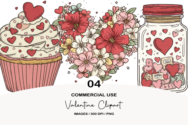Valentine Clipart PNG Sublimation