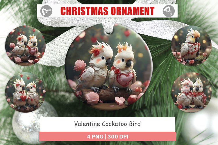 Christmas Ornaments Valentine Cockatoo Bird
