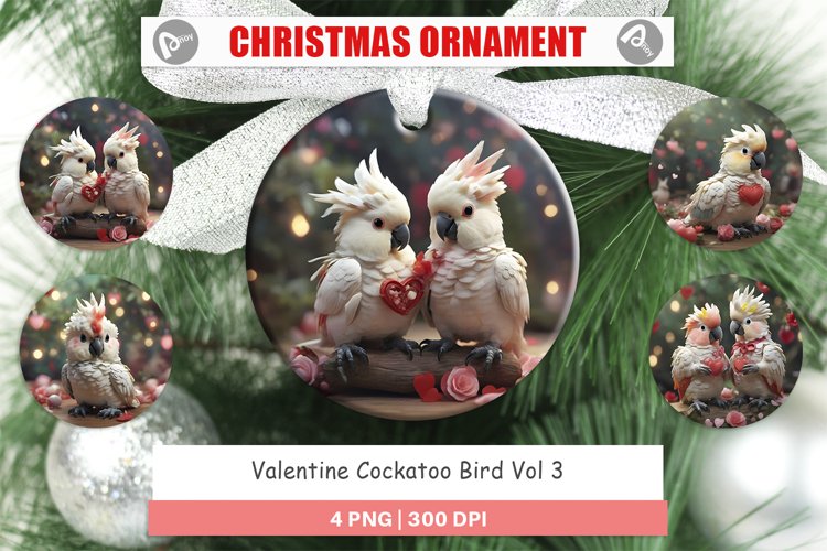 Christmas Ornaments Valentine Cockatoo Bird