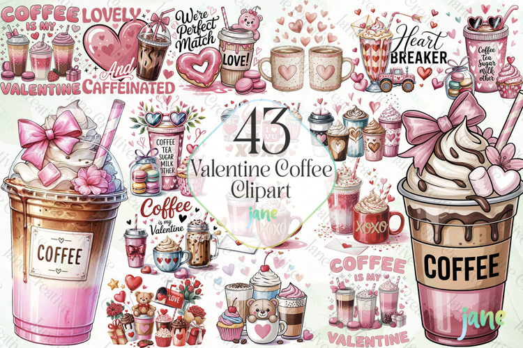 Valentine Coffee Clipart