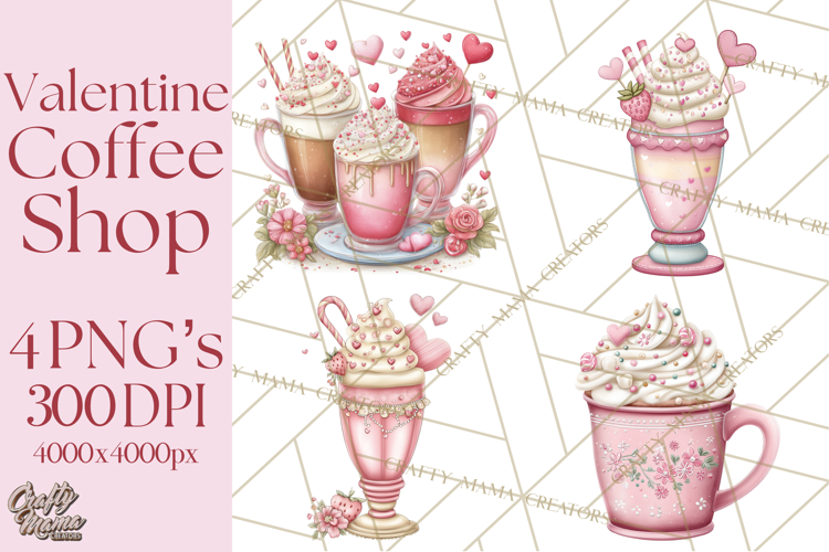Valentine Coffee Shop Clipart PNG Cute Barista Cafe Clipart