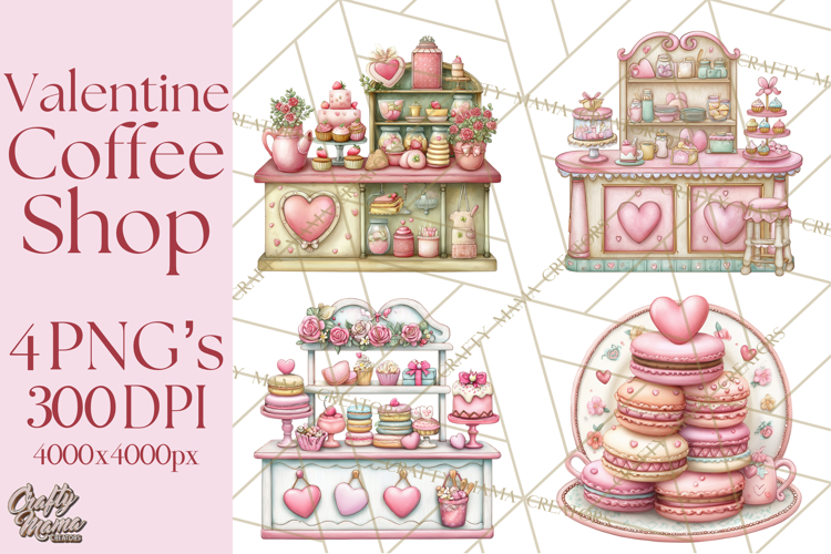 Valentine Coffee Shop Clipart PNG Cute Barista Cafe Clipart