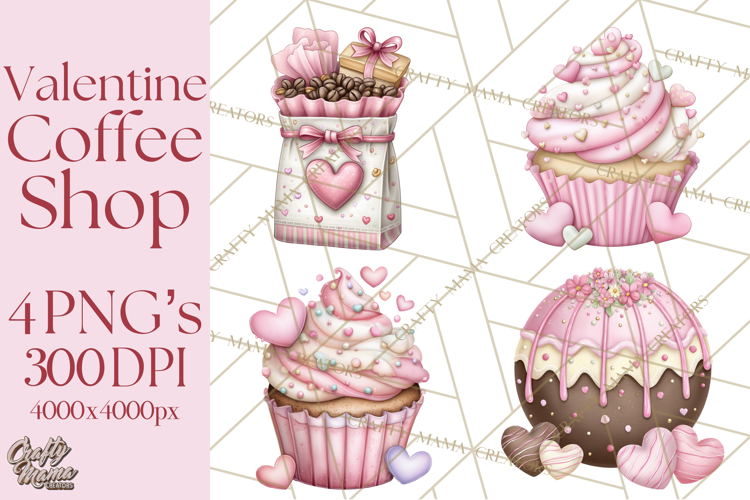 Valentine Coffee Shop Clipart PNG Cute Barista Cafe Clipart