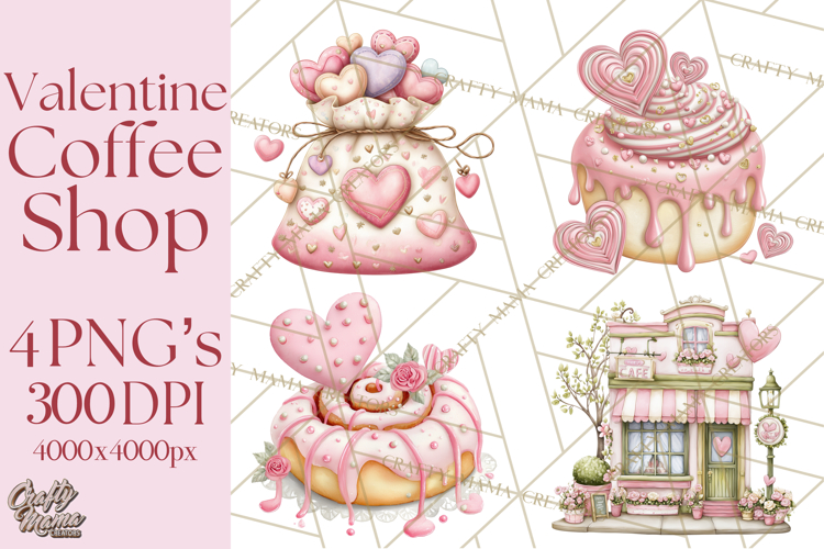 Valentine Coffee Shop Clipart PNG Cute Barista Cafe Clipart