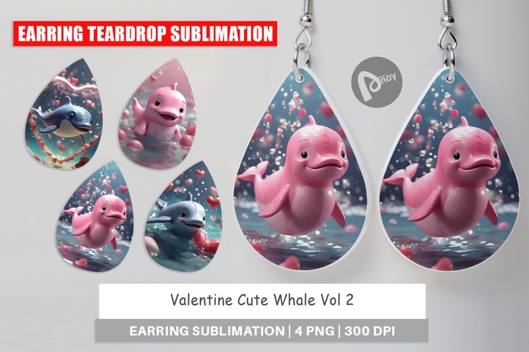 Earring Teardrop Valentine Cute Whale