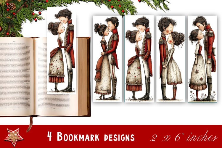 Watercolour Valentine Day animals Bookmarks Sublimation