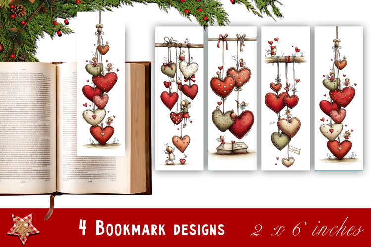 Watercolour Valentine Day animals Bookmarks Sublimation