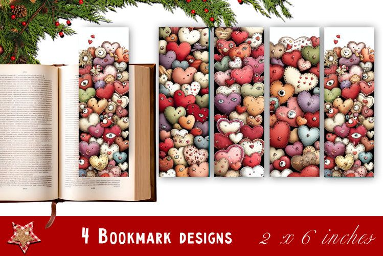Watercolour Valentine Day animals Bookmarks Sublimation