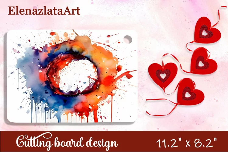 Valentine Day Cutting Board Sublimation Cutting board