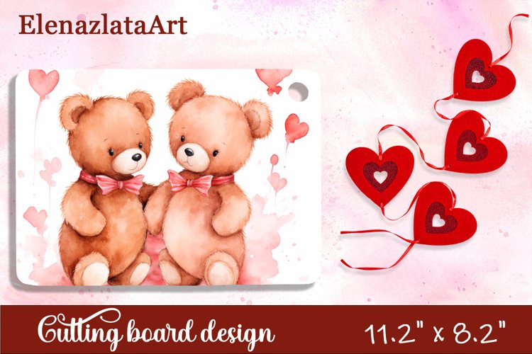 Valentine Day Cutting Board Sublimation Cutting board example image 1