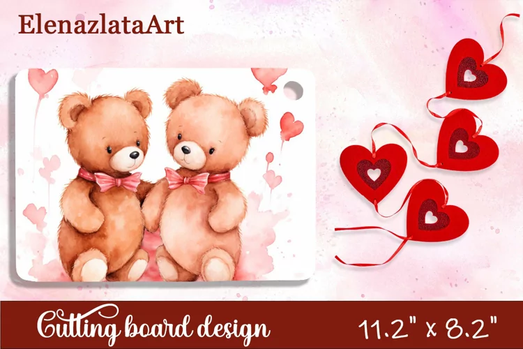 Valentine Day Cutting Board Sublimation Cutting board