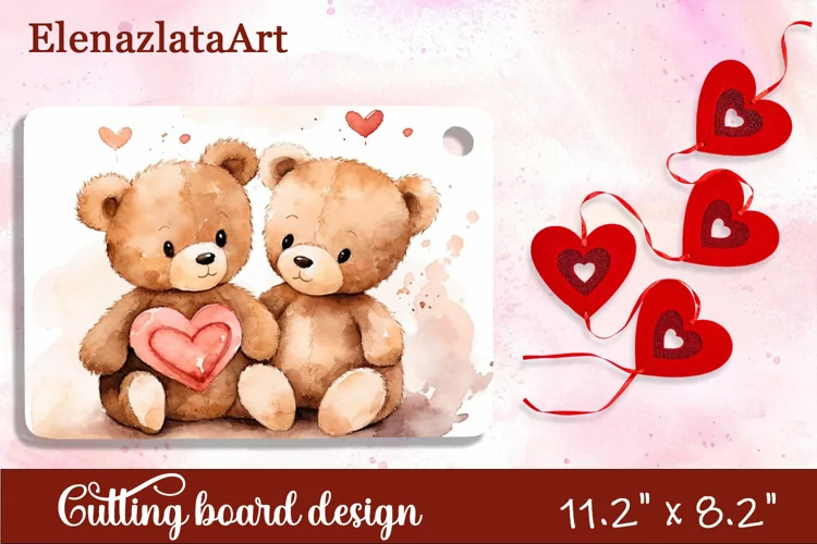 Valentine Day Cutting Board Sublimation Cutting board