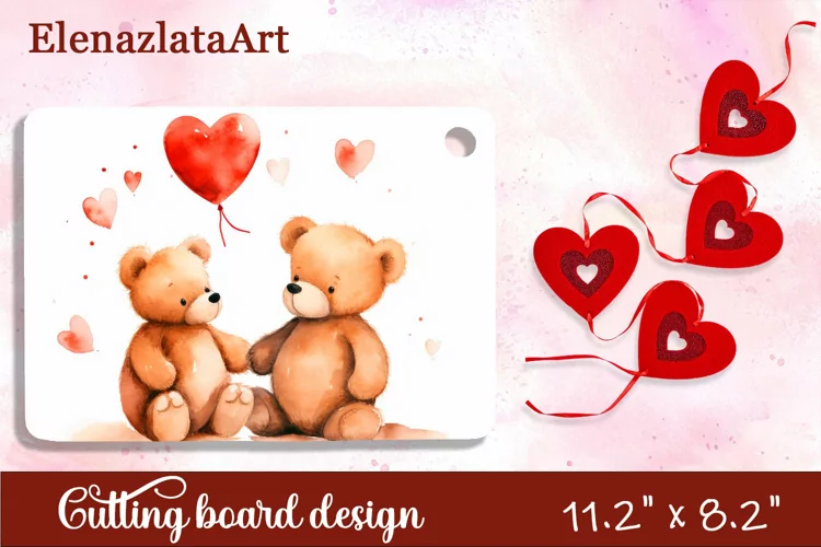 Valentine Day Cutting Board Sublimation Cutting board