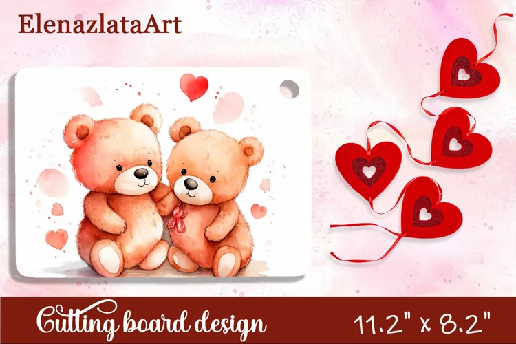 Valentine Day Cutting Board Sublimation Cutting board