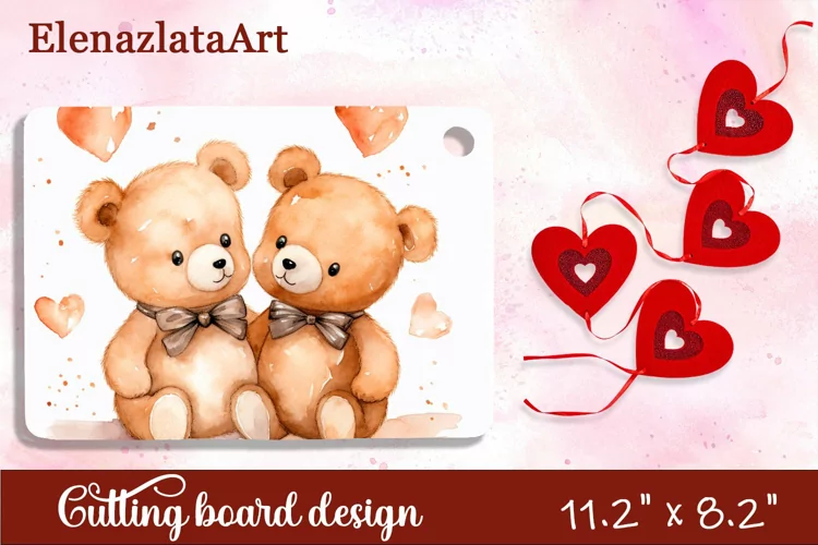 Valentine Day Cutting Board Sublimation Cutting board