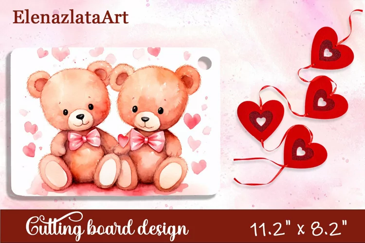 Valentine Day Cutting Board Sublimation Cutting board