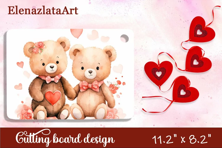 Valentine Day Cutting Board Sublimation Cutting board
