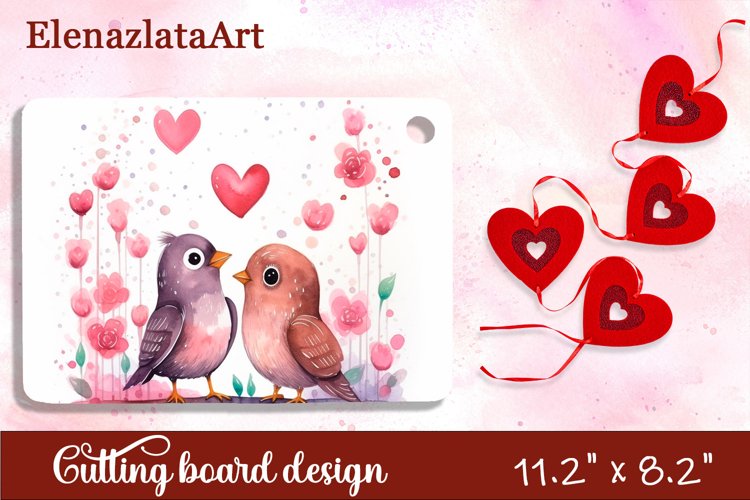 Valentine Day Cutting Board Sublimation Cutting board