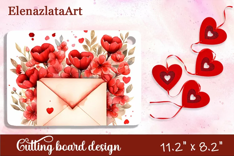 Valentine Day Cutting Board Sublimation Cutting board