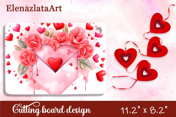 Valentine Day Cutting Board Sublimation Cutting board