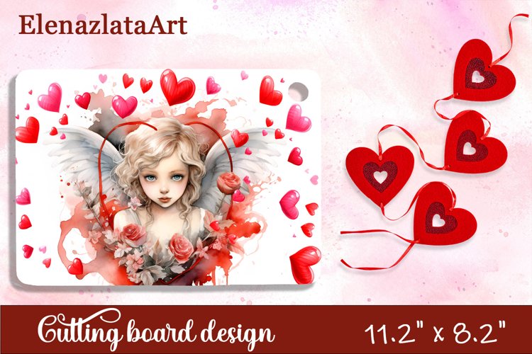 Valentine Day Cutting Board Sublimation Cutting board example image 1