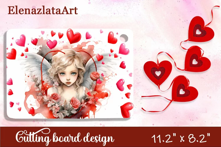 Valentine Day Cutting Board Sublimation Cutting board