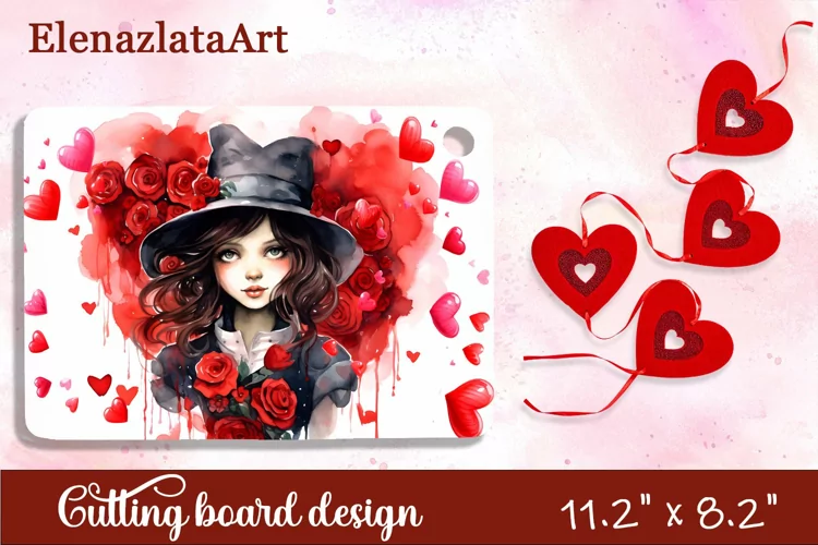 Valentine Day Cutting Board Sublimation Cutting board